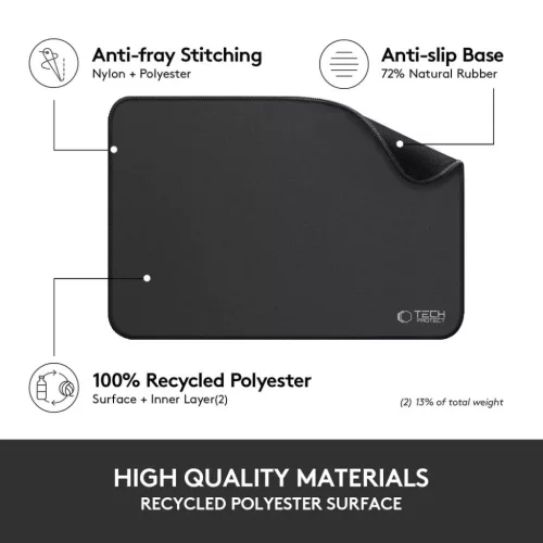 TECH-PROTECT A100 egérpad 35 x 25CM fekete-5906302334865 6 kép