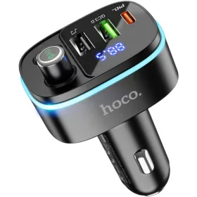 Hoco E62 Fast Bluetooth FM Transmitter és Autós Töltő, Fekete-6931474756299 2 kép