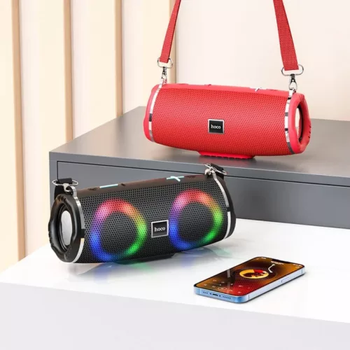 Bluetooth Hangszóró Hoco HC12, 10W, RGB, Vízálló, Fekete-6931474765789 2 kép