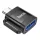 OTG USB C to USB A Adapter Hoco 3A UA31C fekete