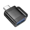 OTG USB C to USB A Adapter Hoco 3A UA31C fekete-6942007628129 2 kép