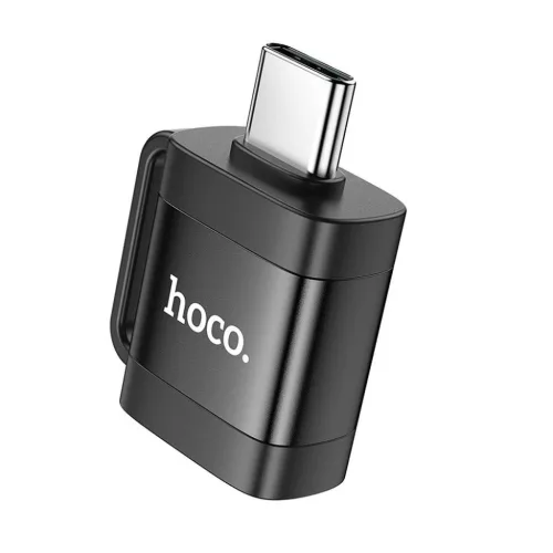 OTG USB C to USB A Adapter Hoco 3A UA31C fekete-6942007628129 3 kép