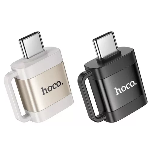 OTG USB C to USB A Adapter Hoco 3A UA31C fekete-6942007628129 5 kép