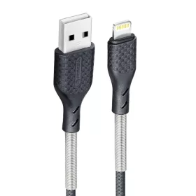   Forcell F-Energy 2,4A 12W Lightning USB kábel Carbon 1 m CB-01A fekete