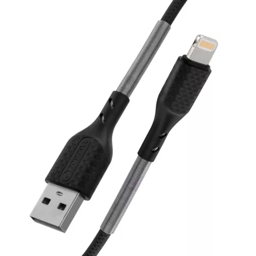 Forcell F-Energy 2,4A 12W Lightning USB kábel Carbon 1 m CB-01A feket-5903396152320 3 kép