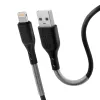 Forcell F-Energy 2,4A 12W Lightning USB kábel Carbon 1 m CB-01A feket-5903396152320 4 kép