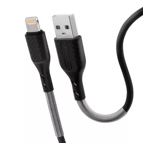 Forcell F-Energy 2,4A 12W Lightning USB kábel Carbon 1 m CB-01A feket-5903396152320 4 kép