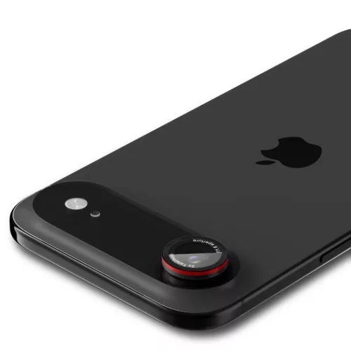 iPhone 17 Air Spigen Optik Pro L-Series üvegfólia fekete/piros-8800283309942 4 kép