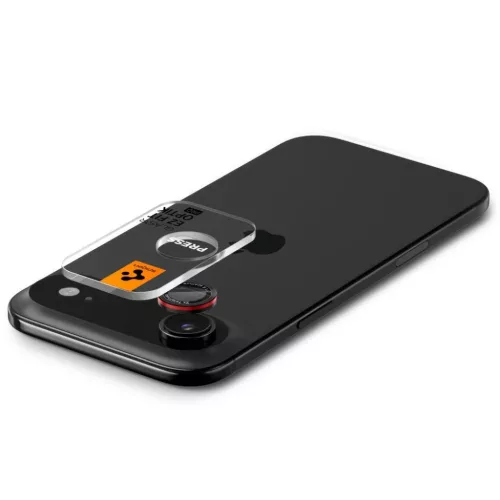 iPhone 17 Air Spigen Optik Pro L-Series üvegfólia fekete/piros-8800283309942 5 kép