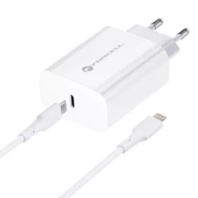   Forcell F-Energy USB C QC4.0 PD 3A 20W + kábel USB C Lightning fehér