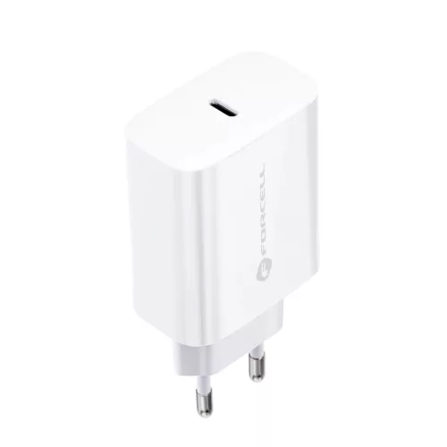 Forcell F-Energy USB C QC4.0 PD 3A 20W + kábel USB C Lightning fehér-5903396072451 7 kép