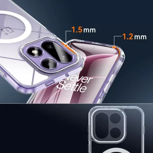 OnePlus 15 Tech-protect Flexair Hybrid Magsafe átlátszó tok-5906302352463 3 kép