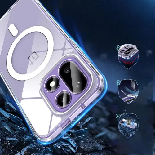 OnePlus 15 Tech-protect Flexair Hybrid Magsafe átlátszó tok-5906302352463 4 kép