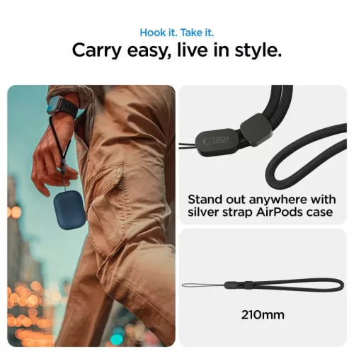 Apple AirPods Pro 3 Tech-protect Naturalfit Sötétkék tok-5906302333264 10 kép