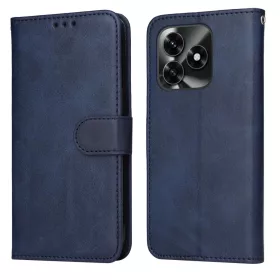 Honor X5c Plus klasszikus PU bőr fliptok (kék)
