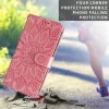 Honor X5c Plus dombornyomott napraforgó mintás bőrtok (rózsaszín)- 7 kép
