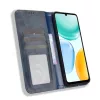 Honor X5c Plus mágneses, retro mintázatú PU flip bőrtok (sötétk�- 5 kép