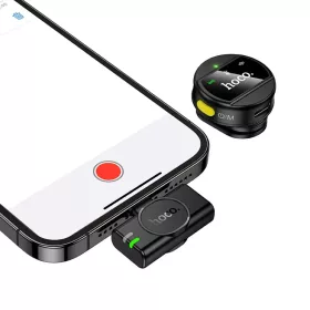 Wireless Mikrofon Hoco L21, Lightning, Fekete-6942007663137 2 kép