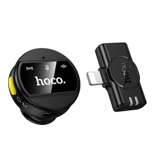 Wireless Mikrofon Hoco L21, Lightning, Fekete-6942007663137 3 kép