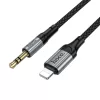 Lightning to 3.5mm Audio Kábel Hoco UPA33A, 1.5m, Fekete-6942007663809 2 kép