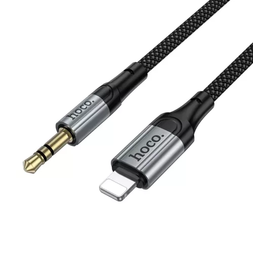 Lightning to 3.5mm Audio Kábel Hoco UPA33A, 1.5m, Fekete-6942007663809 2 kép