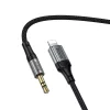 Lightning to 3.5mm Audio Kábel Hoco UPA33A, 1.5m, Fekete-6942007663809 3 kép