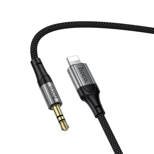 Lightning to 3.5mm Audio Kábel Hoco UPA33A, 1.5m, Fekete-6942007663809 3 kép