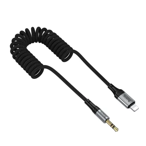 Lightning to 3.5mm Audio Kábel Hoco UPA33A, 1.5m, Fekete-6942007663809 5 kép