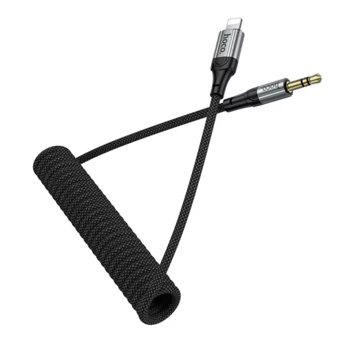 Lightning to 3.5mm Audio Kábel Hoco UPA33A, 1.5m, Fekete-6942007663809 6 kép
