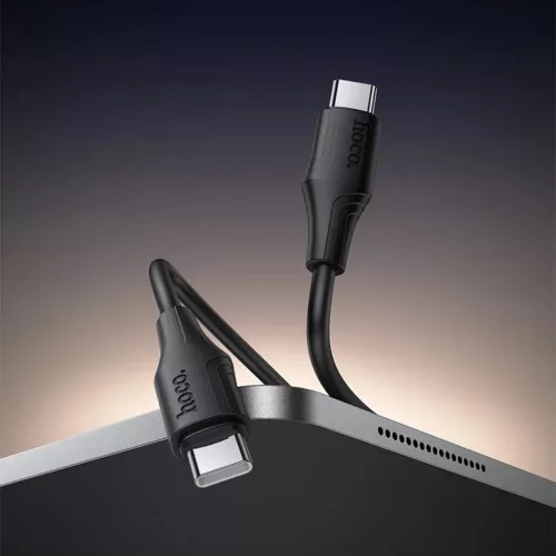 USB-C to USB-C Kábel Hoco X124, 60W, 3A, 1m, Fekete-6942007664448 4 kép