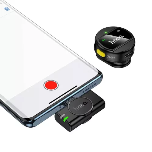 Vezeték nélküli mikrofon Hoco L21, USB-C, Fekete-6942007663144 2 kép