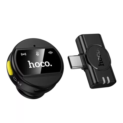 Vezeték nélküli mikrofon Hoco L21, USB-C, Fekete-6942007663144 3 kép