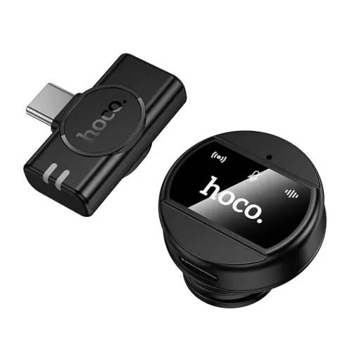Vezeték nélküli mikrofon Hoco L21, USB-C, Fekete-6942007663144 4 kép
