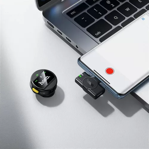 Vezeték nélküli mikrofon Hoco L21, USB-C, Fekete-6942007663144 7 kép