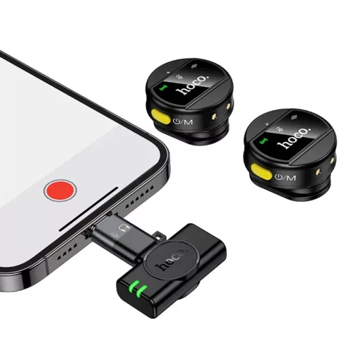 Hoco L22 vezeték nélküli mikrofon, USB-C / Lightning, 2 darabos, fe-6942007663151 3 kép