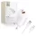 Tech-protect Nca45w-gan 2-port hálózati töltő PD 45W / QC3.0 + Lightning kábel fehér