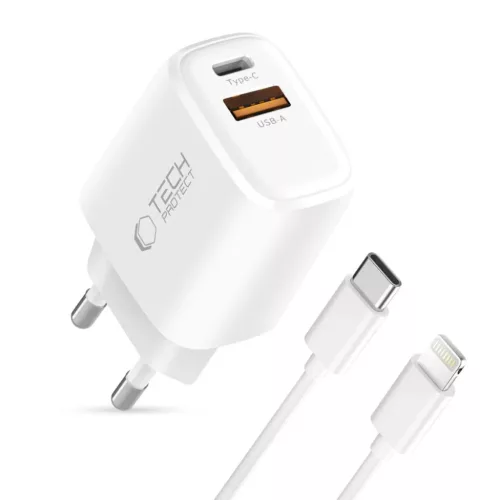 Tech-protect Nca45w-gan 2-port hálózati töltő PD 45W / QC3.0 + Lig-5906302336012 3 kép