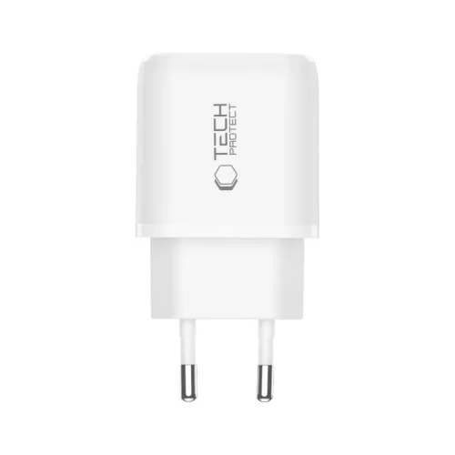 Tech-Protect NCA45W-GAN 2-portos hálózati töltő Pd 45W / Qc3.0 Feh-5906302335985 3 kép
