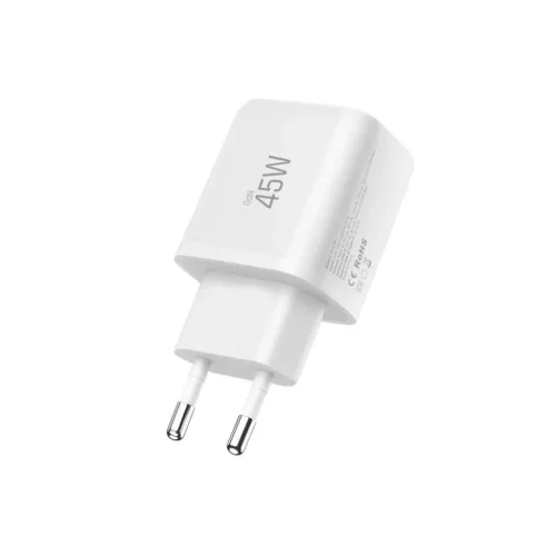 Tech-Protect NCA45W-GAN 2-portos hálózati töltő Pd 45W / Qc3.0 Feh-5906302335985 4 kép