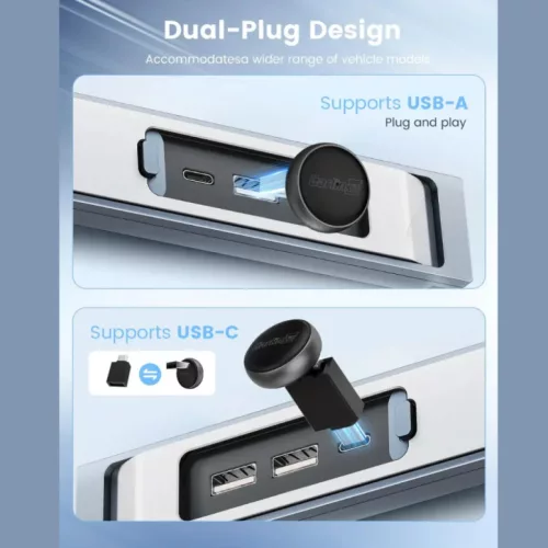 Wireless Carplay / Android Auto Adapter Carlinkit Mini Ultra3 tok, App-6972185561017 4 kép