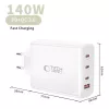 Tech-protect Nc140w-gan 4-port Hálózati Töltő Adapter Pd 140w / Qc-5906302335947 5 kép