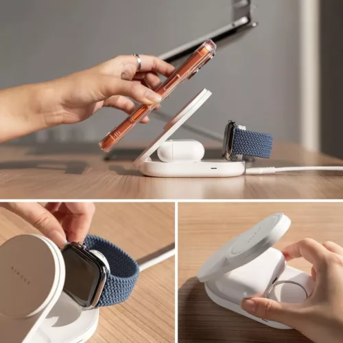 Ringke Qi2.2 25w 3 az 1-ben mágneses Magsafe vezeték nélküli össz-8800328816565 5 kép