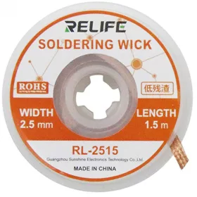 Relife RL-2515 forrasztó szalag, 2.5mm, 1.5m