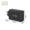Tech-Protect NC240W-GAN 4-portos hálózati töltő PD 240W / QC3.0 Fe-5906302352364 5 kép