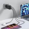 Tech-Protect NC240W-GAN 4-portos hálózati töltő PD 240W / QC3.0 Fe-5906302352364 7 kép