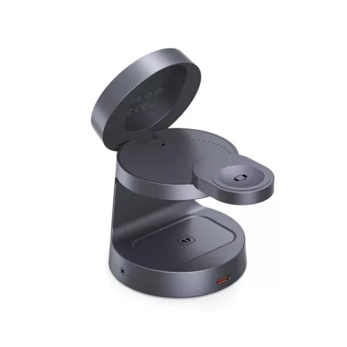 Tech-protect Qi2.2-25w-a48 3in1 Magnetic Magsafe Wireless Charger Dark-5906302352531 5 kép