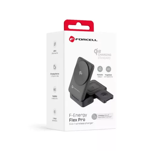 Forcell F-Energy 3 az 1-ben Flex Pro Qi2 MagSafe kompatibilis vezeték-5903396374180 3 kép