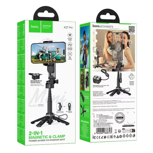 Hoco K27 PRO élőállvány mágneses és univerzális tartóval, táv-6942007668743 10 kép