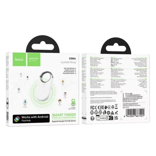 Locator kompatibilis a Google Find My Device-szel Hoco E98A gyöngy fe-6942007667401 6 kép