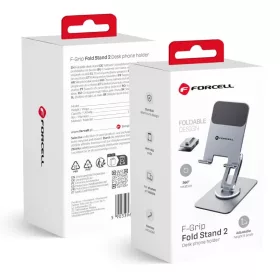 Asztali telefon/ tablet tartó Forcell F-Grip Fold Stand 2 360 szürke-5903396398520 1 kép